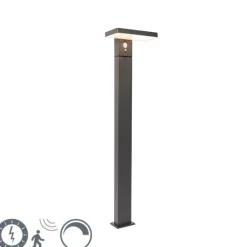 Staande buitenpaal donkergrijs 80 cm incl. LED en dimlicht op solar - Sunnie