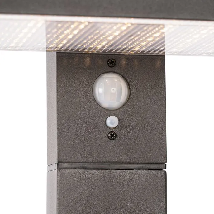 Staande buitenpaal donkergrijs 80 cm incl. LED en dimlicht op solar - Sunnie