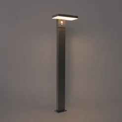 Staande buitenpaal donkergrijs 80 cm incl. LED en dimlicht op solar - Sunnie