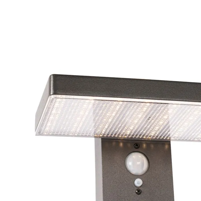 Staande buitenpaal donkergrijs 80 cm incl. LED en dimlicht op solar - Sunnie