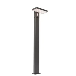 Staande buitenpaal donkergrijs 80 cm incl. LED en dimlicht op solar - Sunnie