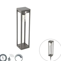 Staande buitenpaal donkergrijs 40 cm incl. LED en dimlicht op solar - Sonne