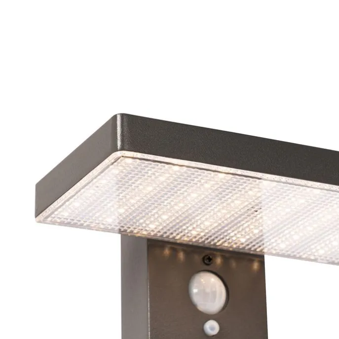 Staande buitenpaal donkergrijs 50 cm incl. LED en dimlicht op solar - Sunnie