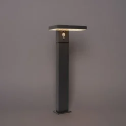 Staande buitenpaal donkergrijs 50 cm incl. LED en dimlicht op solar - Sunnie
