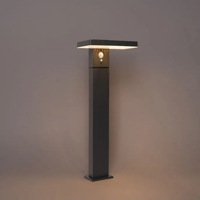 Staande buitenpaal donkergrijs 50 cm incl. LED en dimlicht op solar - Sunnie