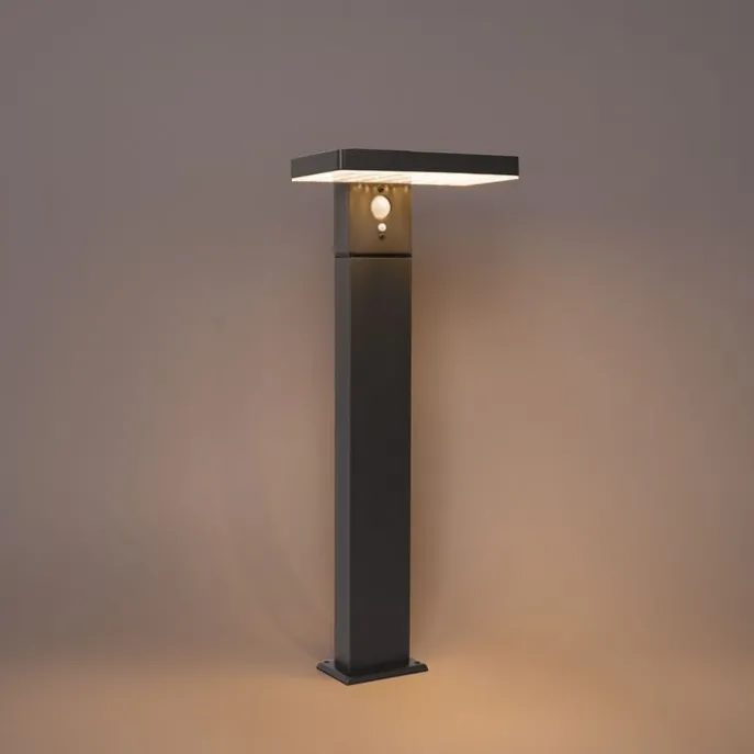 Staande buitenpaal donkergrijs 50 cm incl. LED en dimlicht op solar - Sunnie