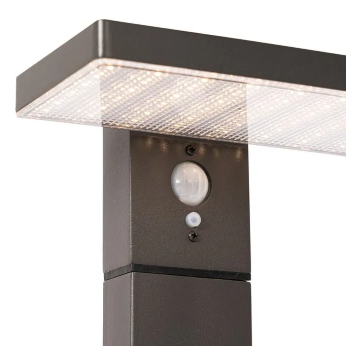 Staande buitenpaal donkergrijs 50 cm incl. LED en dimlicht op solar - Sunnie