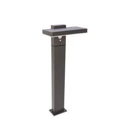 Staande buitenpaal donkergrijs 50 cm incl. LED en dimlicht op solar - Sunnie