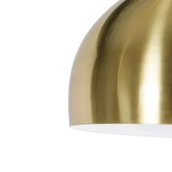 Stalen lampenkap messing rond voor booglamp XXL