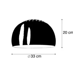 Stalen lampenkap rond voor booglamp XXL