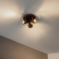 Stoere spot roestbruin 3-lichts - Sorra