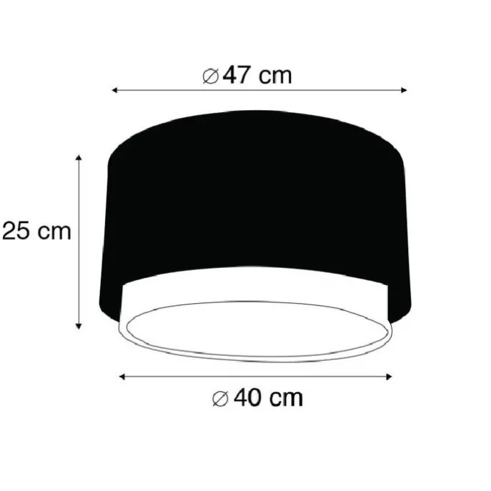 Stoffen hangkap zwart/wit 47/25 -Duo