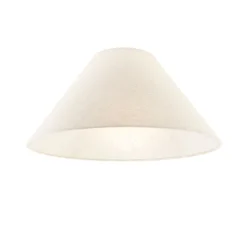 Stoffen lampenkap beige rond schuin 50/17,5/25