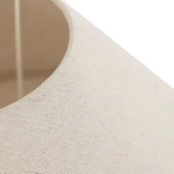 Stoffen lampenkap beige rond schuin 50/17,5/25