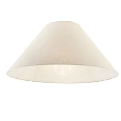 Stoffen lampenkap beige rond schuin 55/19/26