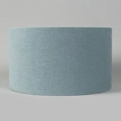 Stoffen lampenkap lichtblauw rond 35/35/20