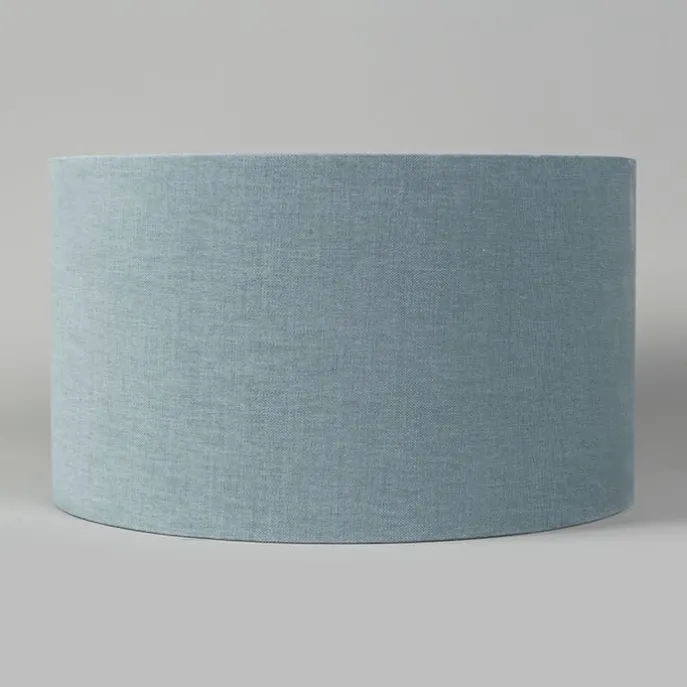 Stoffen lampenkap lichtblauw rond 35/35/20