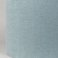 Stoffen lampenkap lichtblauw rond 50/50/25