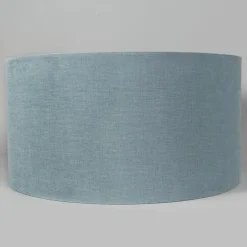 Stoffen lampenkap lichtblauw rond 50/50/25