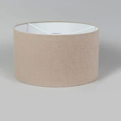 Stoffen lampenkap lichtbruin rond 35/35/20