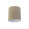 Stoffen lampenkap lichtbruin cilinder 25/25/25