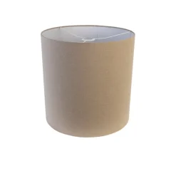 Stoffen lampenkap lichtbruin cilinder 40/40/40