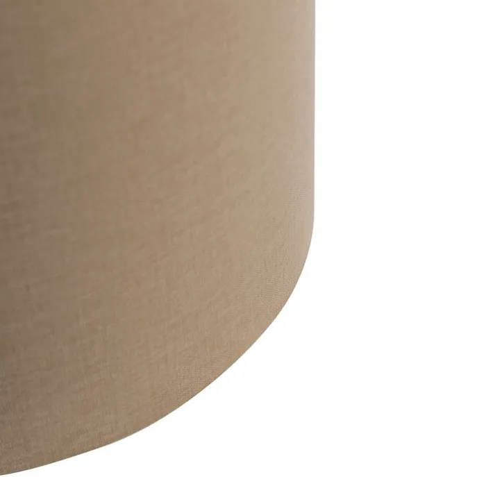 Stoffen lampenkap lichtbruin cilinder 40/40/40