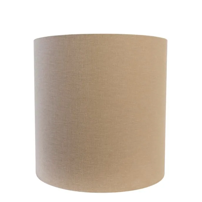 Stoffen lampenkap lichtbruin cilinder 40/40/40