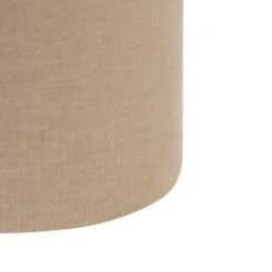 Stoffen lampenkap lichtbruin rond 18/18/14