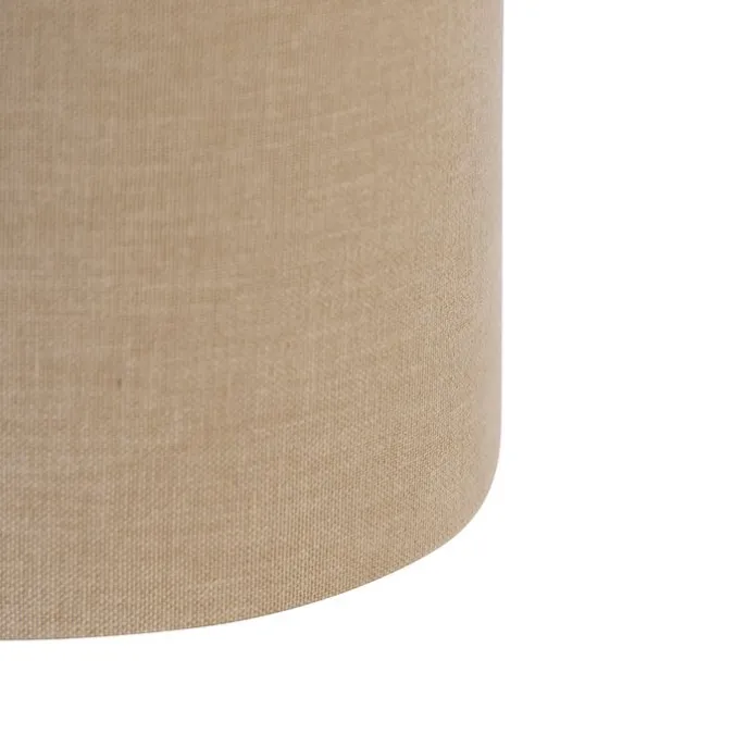 Stoffen lampenkap lichtbruin rond 18/18/14