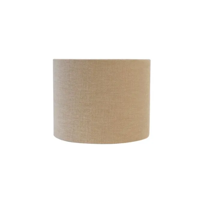Stoffen lampenkap lichtbruin rond 18/18/14
