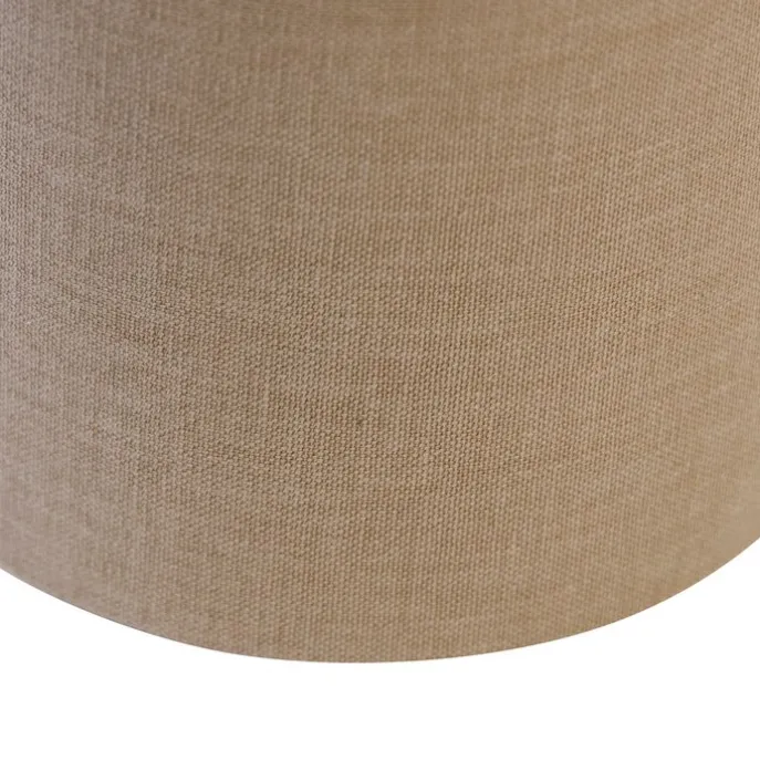 Stoffen lampenkap lichtbruin rond 18/18/14