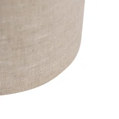 Stoffen lampenkap lichtgrijs cilinder 20/20/20