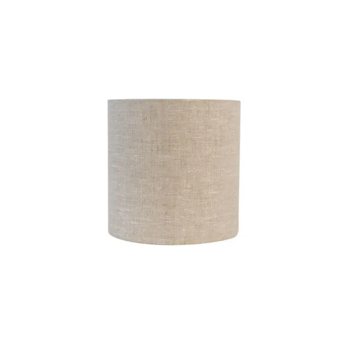 Stoffen lampenkap lichtgrijs cilinder 20/20/20