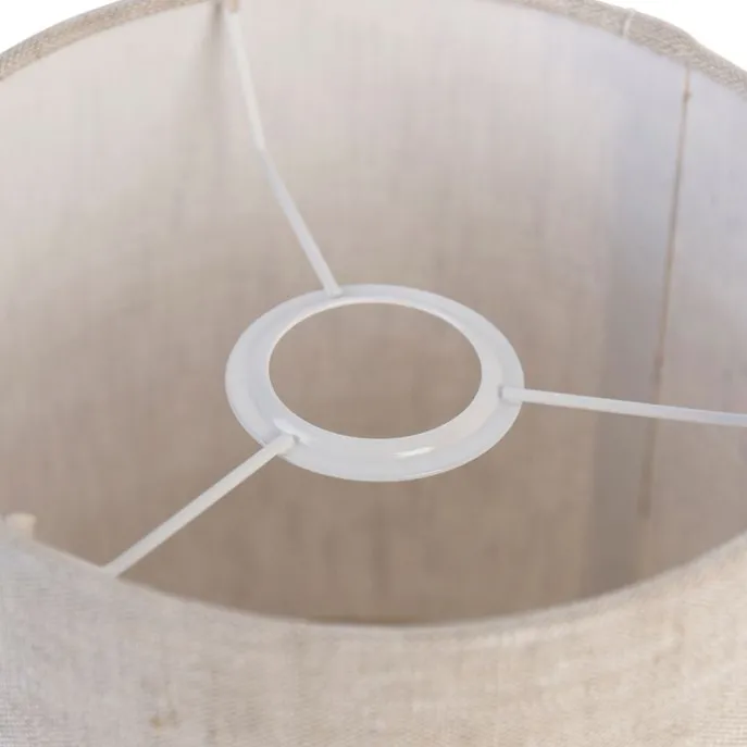 Stoffen lampenkap lichtgrijs cilinder 20/20/20