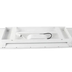 Strakke langwerpige plafondlamp chroom incl. LED IP44 - Flat