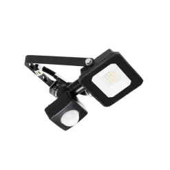 Straler zwart 8,5 cm incl. LED IP44 met bewegingssensor - Levana