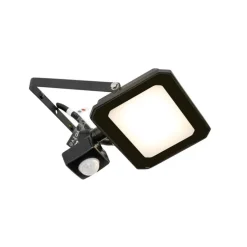 Straler zwart 14,3 cm incl. LED IP44 met bewegingssensor - Levana
