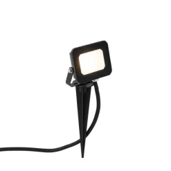 Straler zwart incl. LED met grondpin IP65 - Levana
