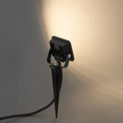 Straler zwart incl. LED met grondpin IP65 - Levana