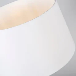 Tafellamp brons met kap wit 35 cm verstelbaar - Parte