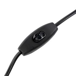 Tafellamp brons velours kap zwart met goud 40 cm - Bruut