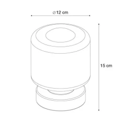 Tafellamp donkergrijs incl. LED 3-staps dimbaar met touch - Mirko