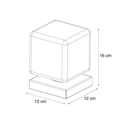 Tafellamp donkergrijs incl. LED dimbaar met touch - Jano