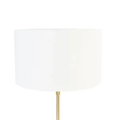 Tafellamp goud verstelbaar met kap wit 35 cm - Parte