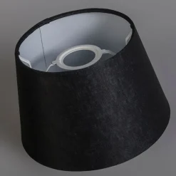 Tafellamp goud/messing met kap zwart 25 cm verstelbaar - Parte