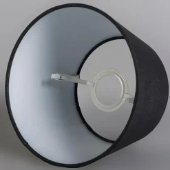 Tafellamp goud/messing met kap zwart 25 cm verstelbaar - Parte