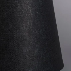 Tafellamp goud/messing met kap zwart 25 cm verstelbaar - Parte