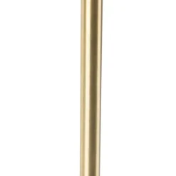 Tafellamp goud/messing met velours kap geel 25 cm - Parte