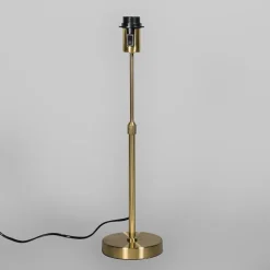 Tafellamp goud/messing met kap wit 25 cm verstelbaar - Parte